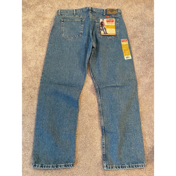 Wrangler Five Star Premium Denim Relaxed Fit Jeans 38x30 Straight Leg - Picture 2 of 13